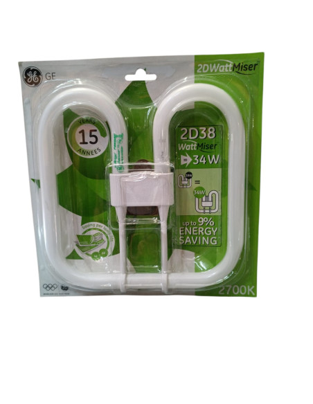 Lampe GE Lighting 10550 F382DT5/827/4P 2D 4 broches 34 W 2700 K